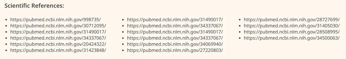 Arialief® Scientific references